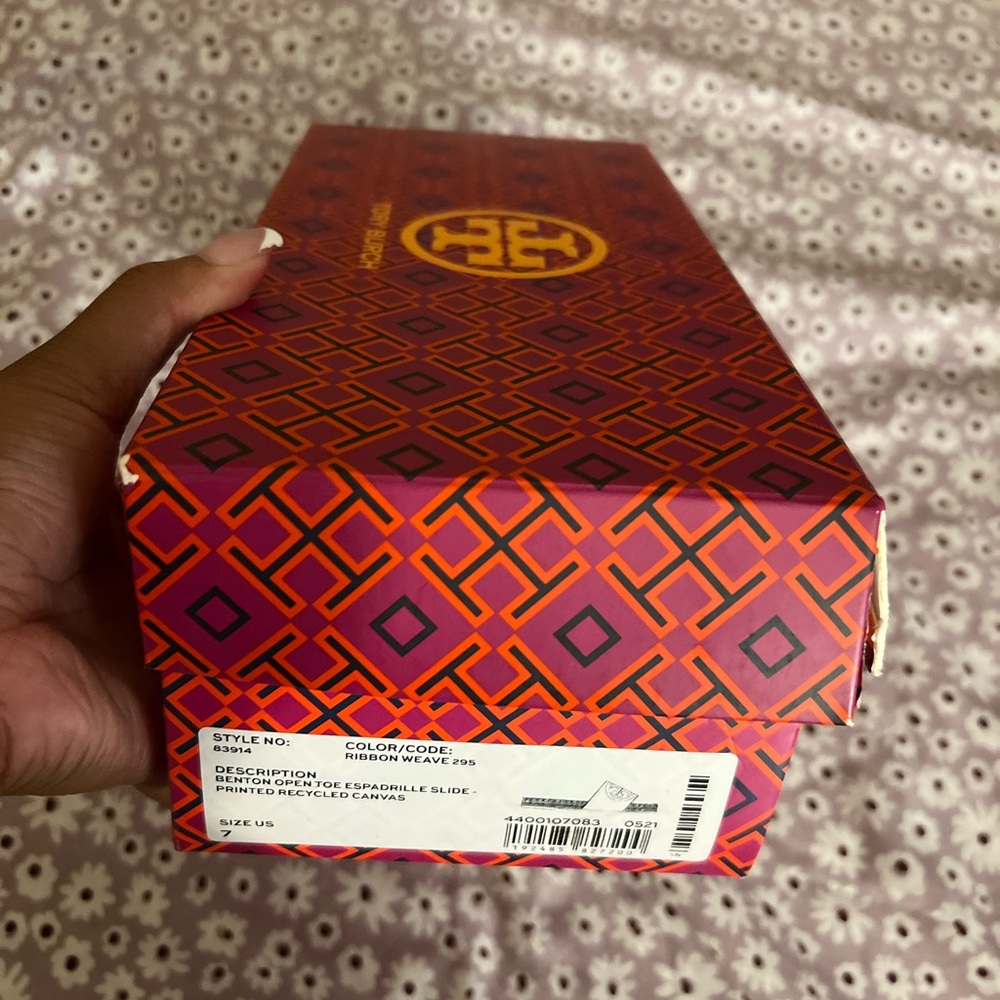 Tory Burch Benton open toe espadrille slide